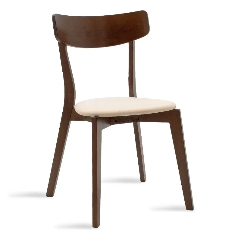 Scaun Toto, Gri - Nuc, 50x50x85 cm - Nuc