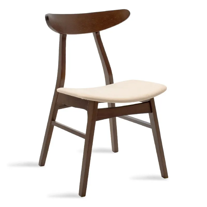 Scaun Orlean, Gri - Nuc, 53x49x78 cm - Nuc