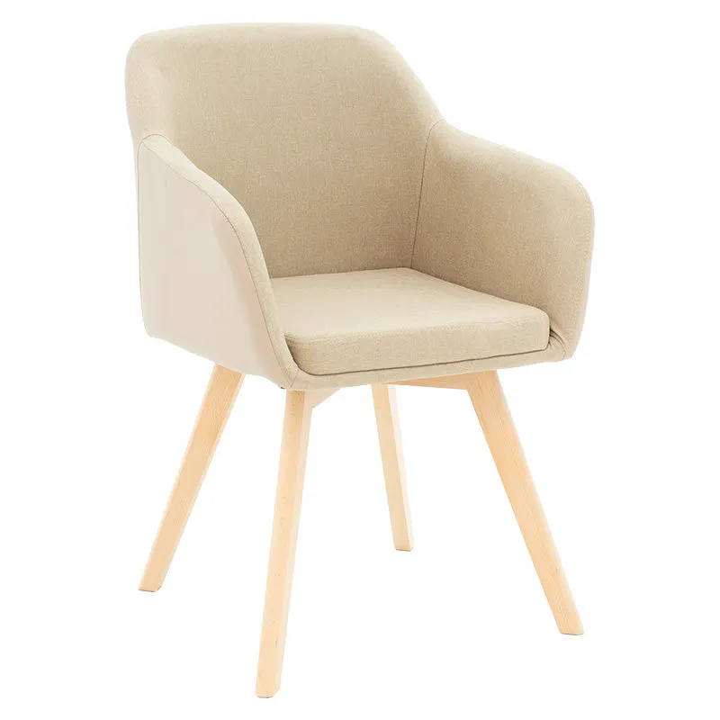 Scaun Safira, Bej - Negru, 57x58x84 cm - Bej