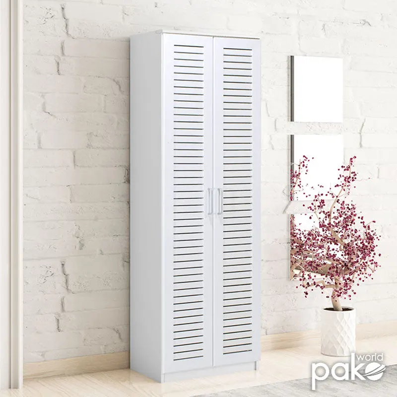 Pantofar Sante, sonoma - maro - nuc - alb - antracit, 60x37x183 cm - Alb