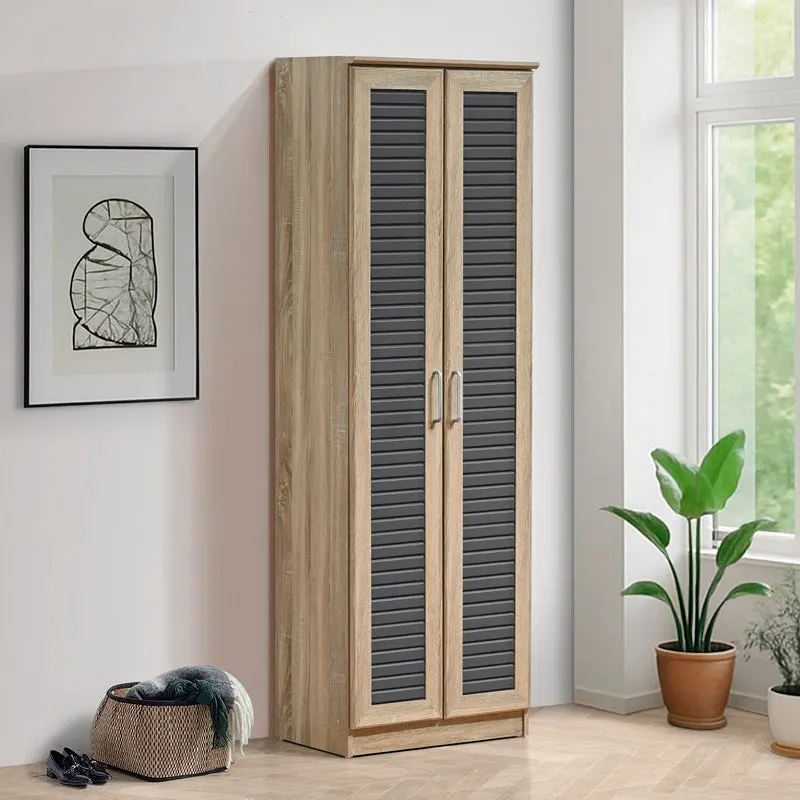 Pantofar Sante, sonoma - maro - nuc - alb - antracit, 60x37x183 cm - Stejar
