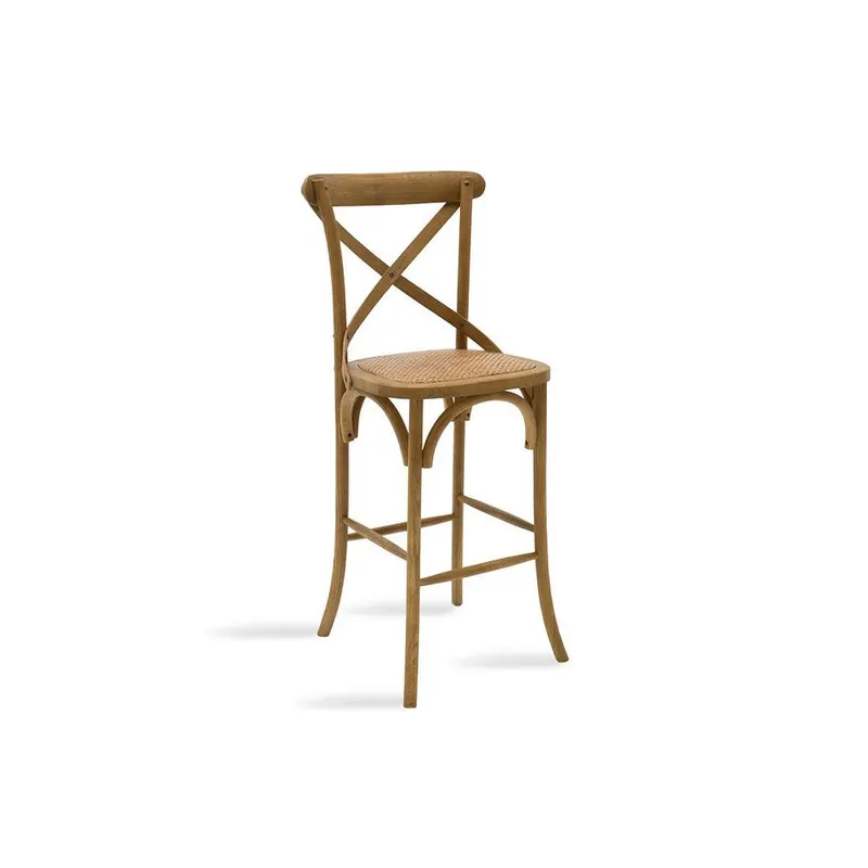 Scaun de bar Reid, Sonoma - Nuc, 52x45x116 cm - Nuc