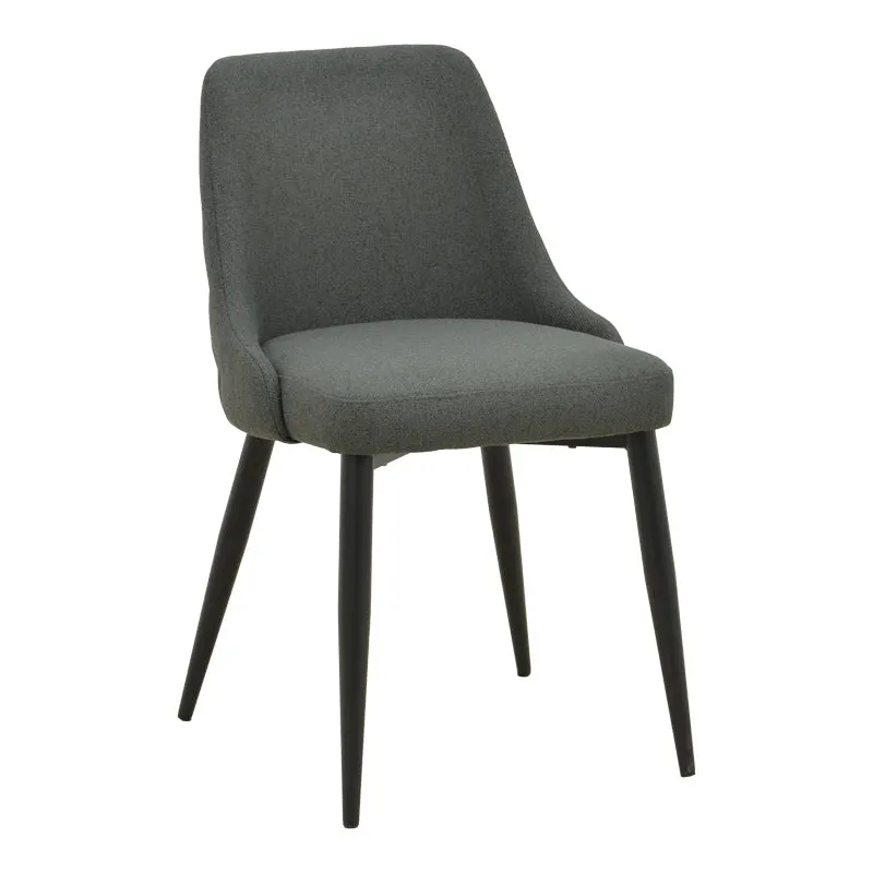 Zedna scaun bej din stofă, cu picioare metalice negre, Bej - Negru, 51x58x84 cm - Antracit-Negru