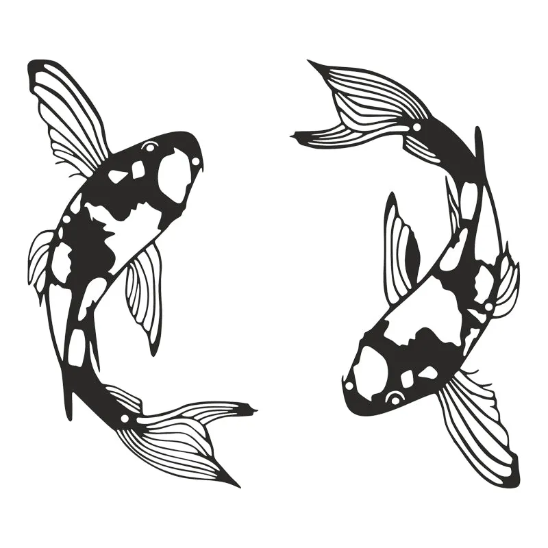 Decorațiune metal Wall deco Set of 2 pieces Konda negru metal, 17x32 cm - Negru