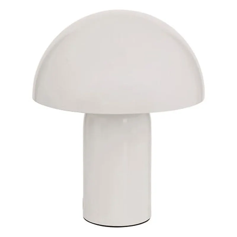 Veioză masă lamp Mushi metal, alb, Ø20x25 cm - Alb