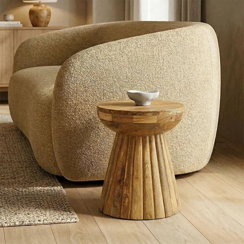 Masa laterala Nemira, Lemn de mango, D30x35 cm - Natural