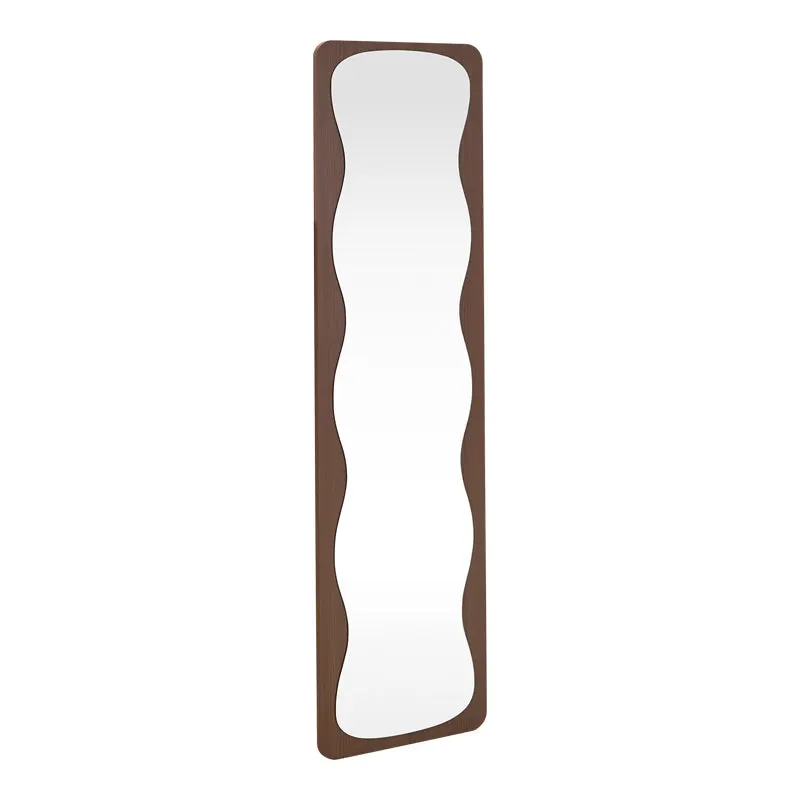 Oglinda decorativa Jenia, Natural - Nuc, 40x40x160 cm - Nuc