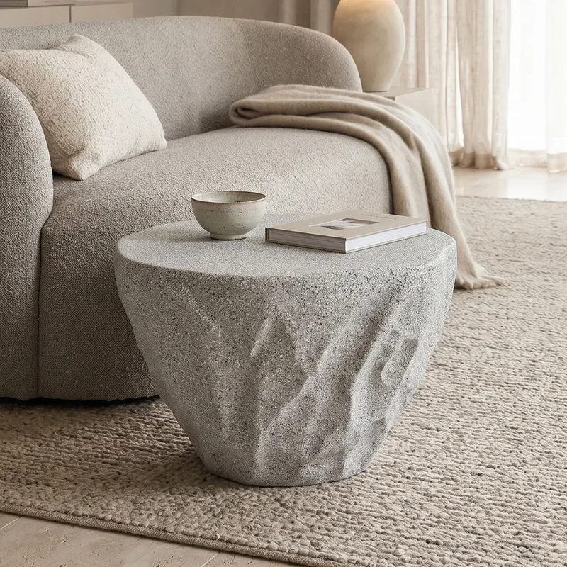 Masuta de cafea Delion, Alb - Gri, 65x47x41 cm - Alb