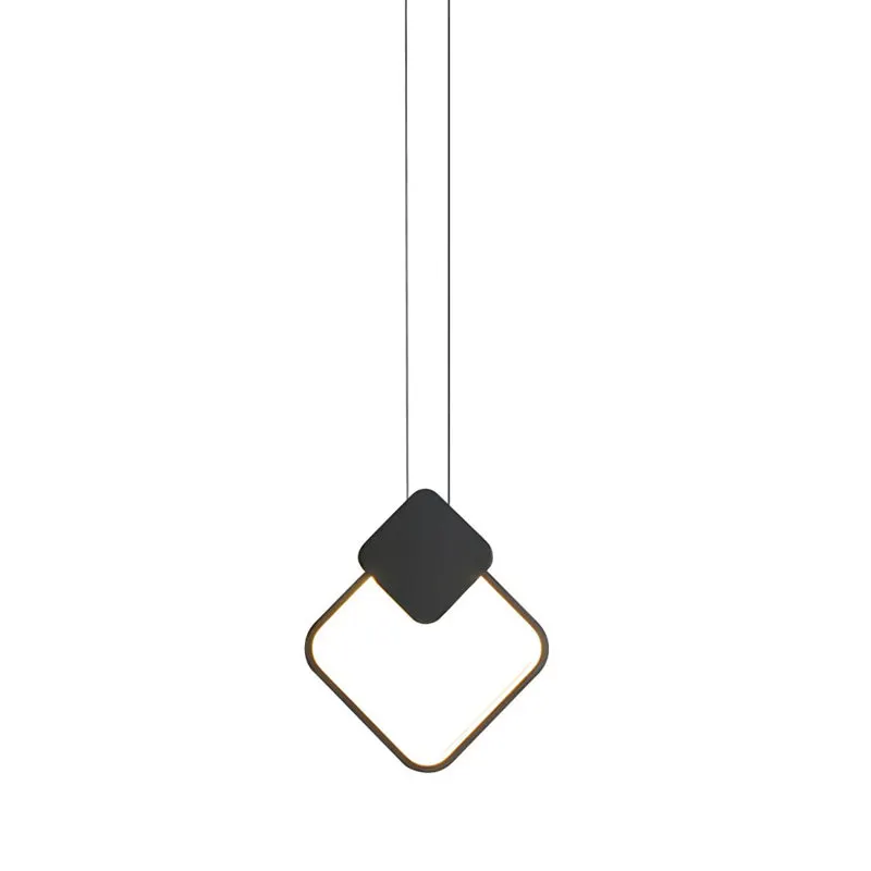 Lustră metalică cu LED Teebo, metal, negru, 23x20x29 cm - Negru