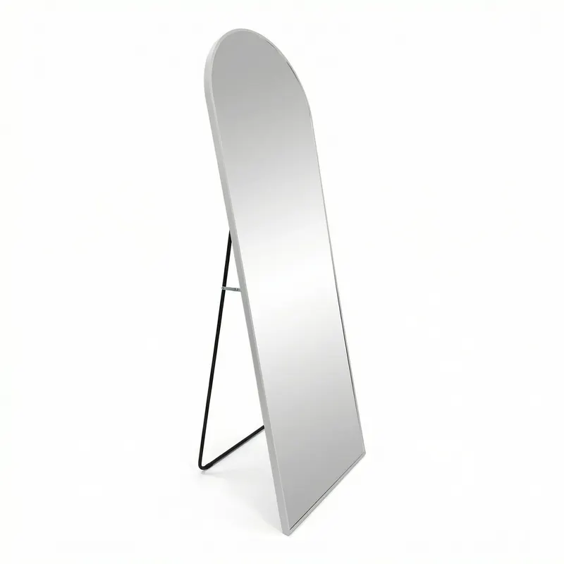 Oglinda Lorens, Aluminiu, Gri - Negru, 46x40x150 cm - Negru