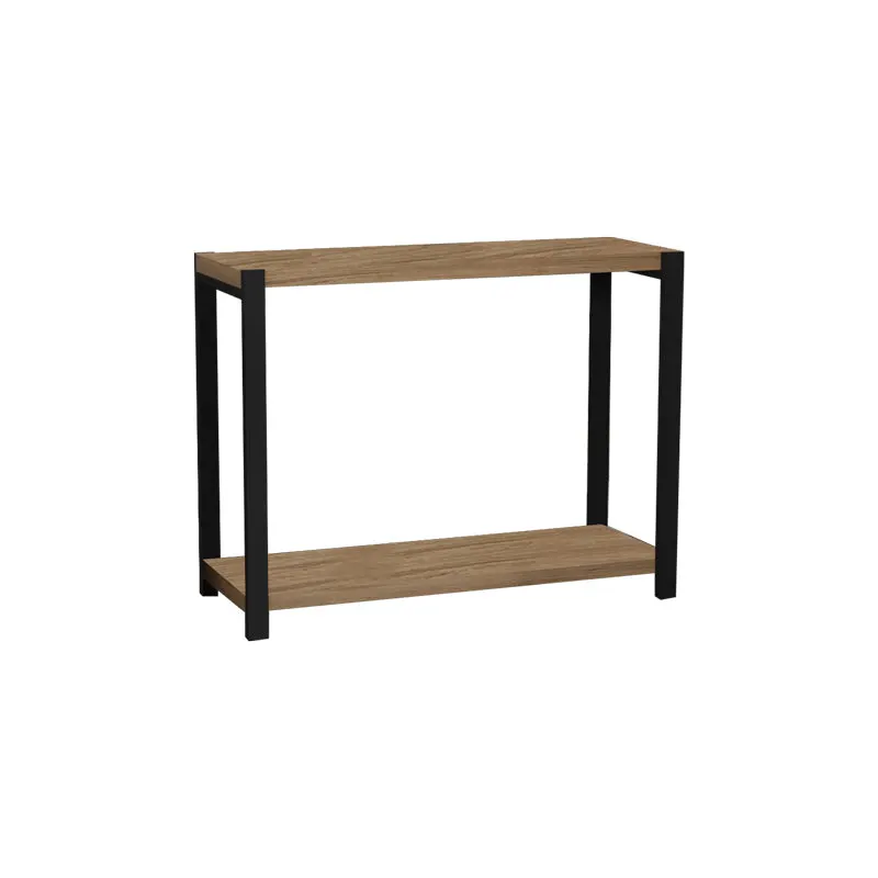 Raft Masa Lerf stejar-metal, negru, 45x17x35 cm - Stejar