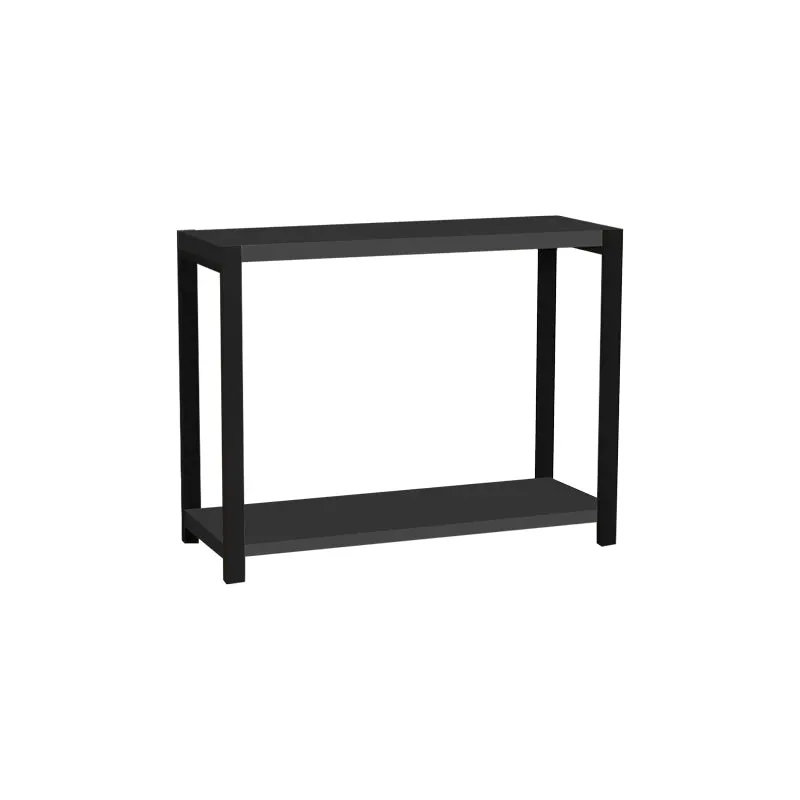 Raft Masa Lerf stejar-metal, negru, 45x17x35 cm - Antracit