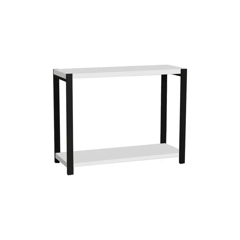 Raft Masa Lerf stejar-metal, negru, 45x17x35 cm - Alb