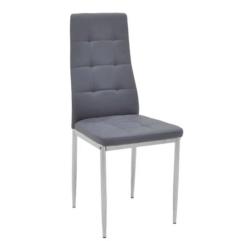 Scaun Cube, picioare, cromate, 48x50x90 cm - Gri