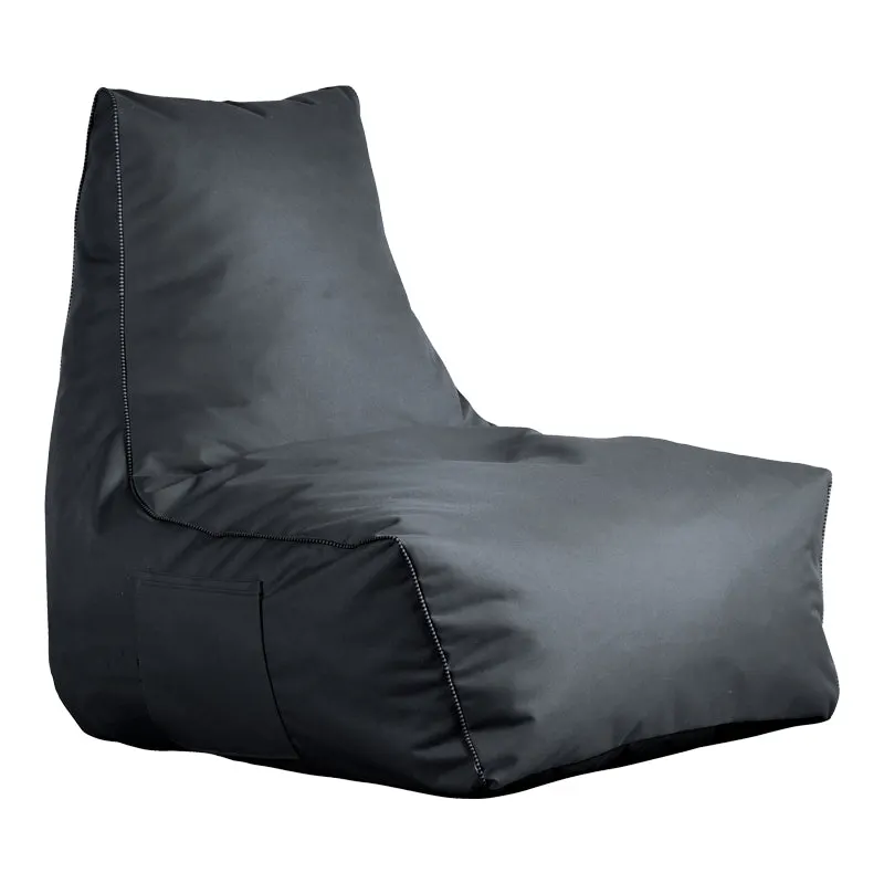 Puf șezlong impermeabil Leverian, textil, antracit, 76x82x65 cm - Gri
