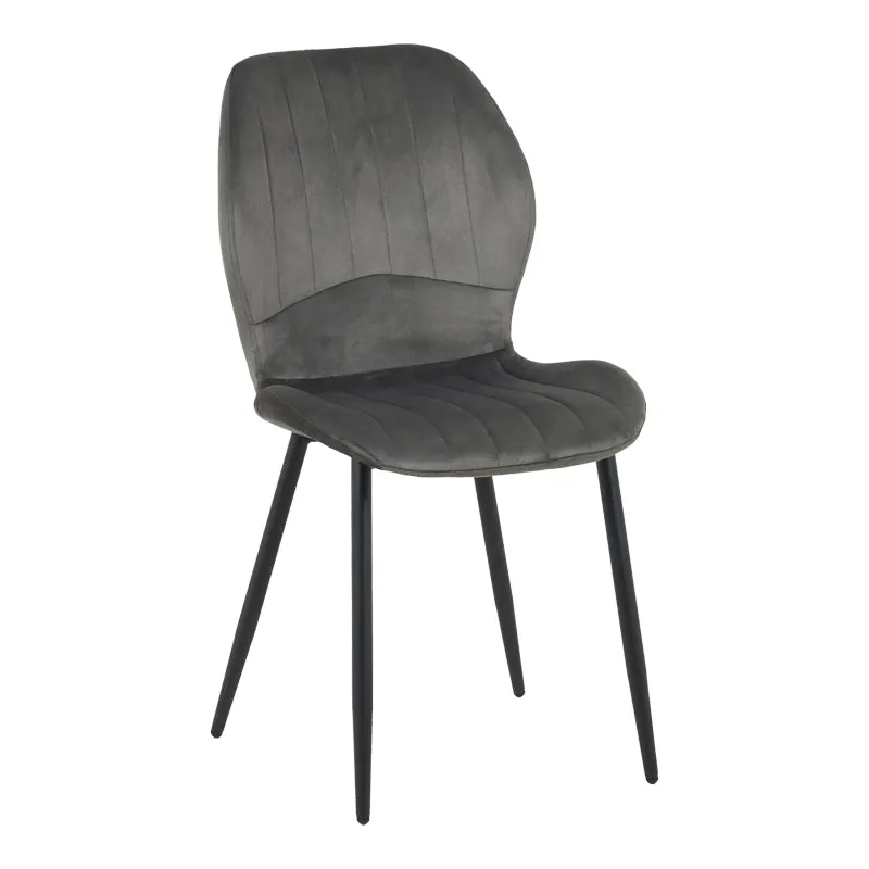 Scaun cu funcție de accent Jelour, Catifea, Galbenă, 46x60x84 cm - Antracit