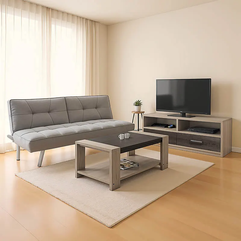 Set mobilier salon pentru studenți Chill, Lemn/Metal, compacte, 175x83x74 cm - Multicolor