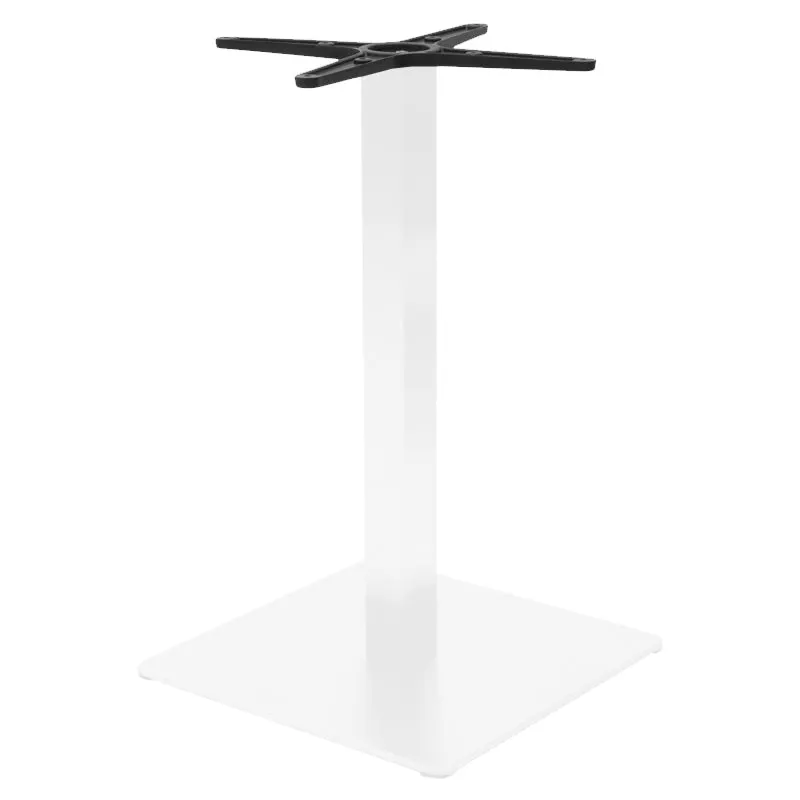 Masă bar cu bază metalică, Stofan, metal, alb-negru, 45x45x108 cm - Alb