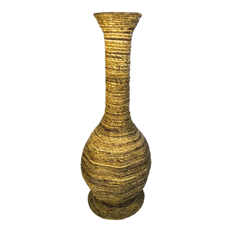 Vază decorativă cu aspect de funie Strail, Banana, Natur, 40x100 cm - Natur