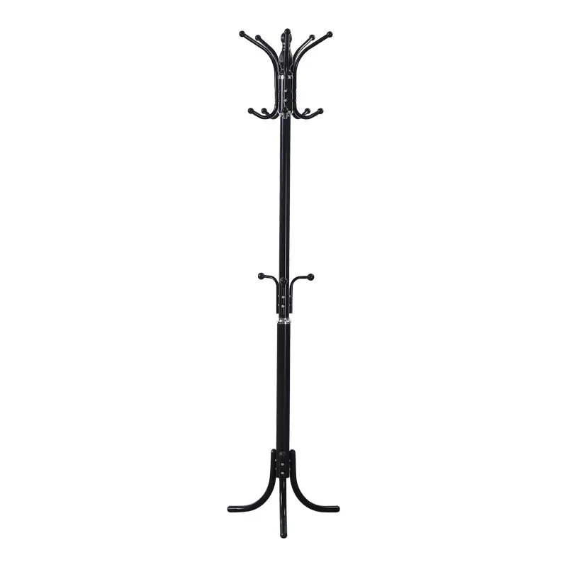 Cuier metalic Mendora, Alb - Negru, 40x40x180 cm - Negru