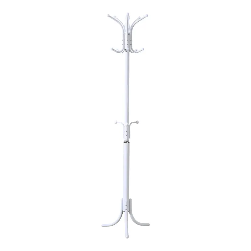 Cuier metalic Mendora, Alb - Negru, 40x40x180 cm - Alb