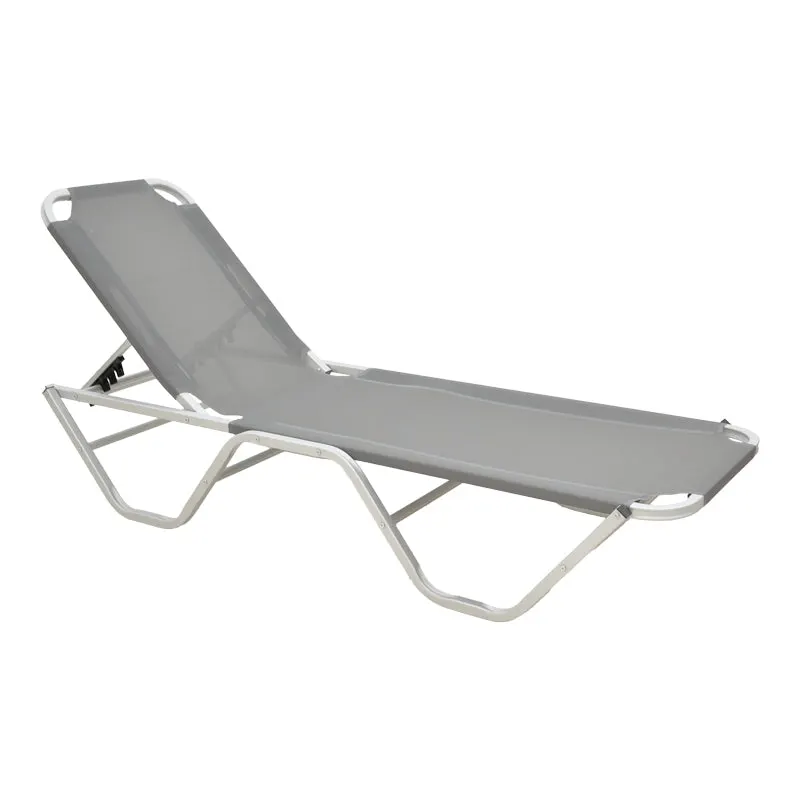 Sezlong Dessie, Aluminiu, 60x195x30 cm - Gri