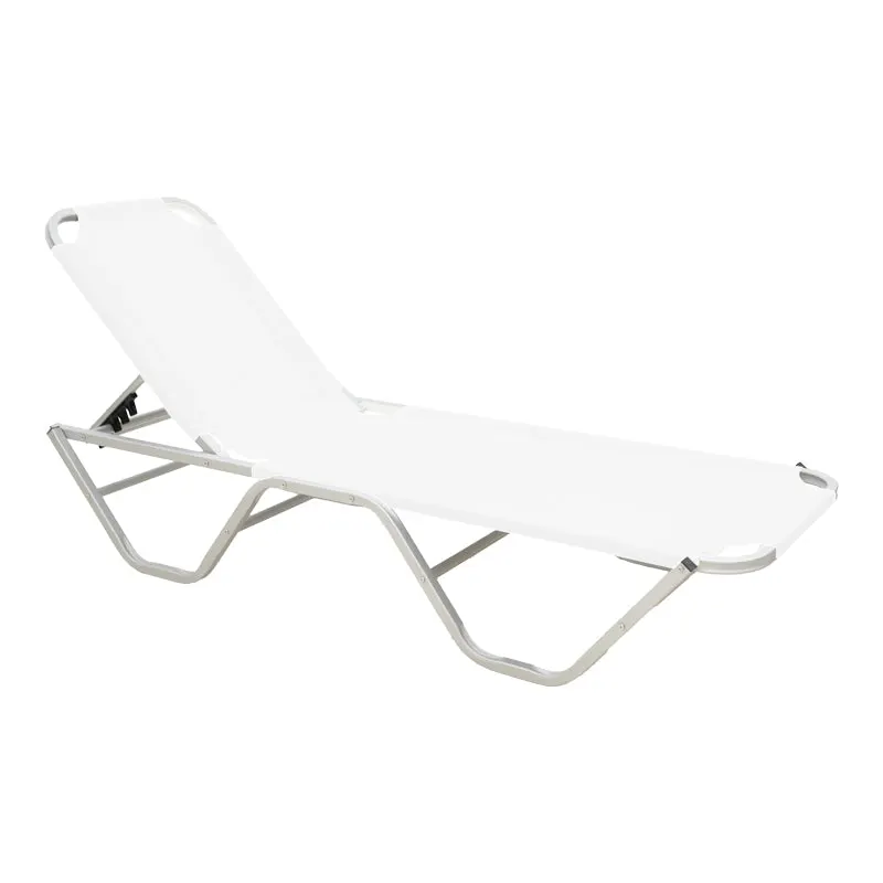 Sezlong Dessie, Aluminiu, 60x195x30 cm - Alb