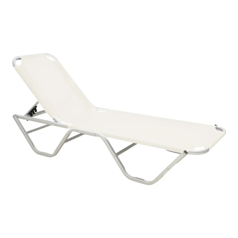 Sezlong Dessie, Aluminiu, 60x195x30 cm - Bej