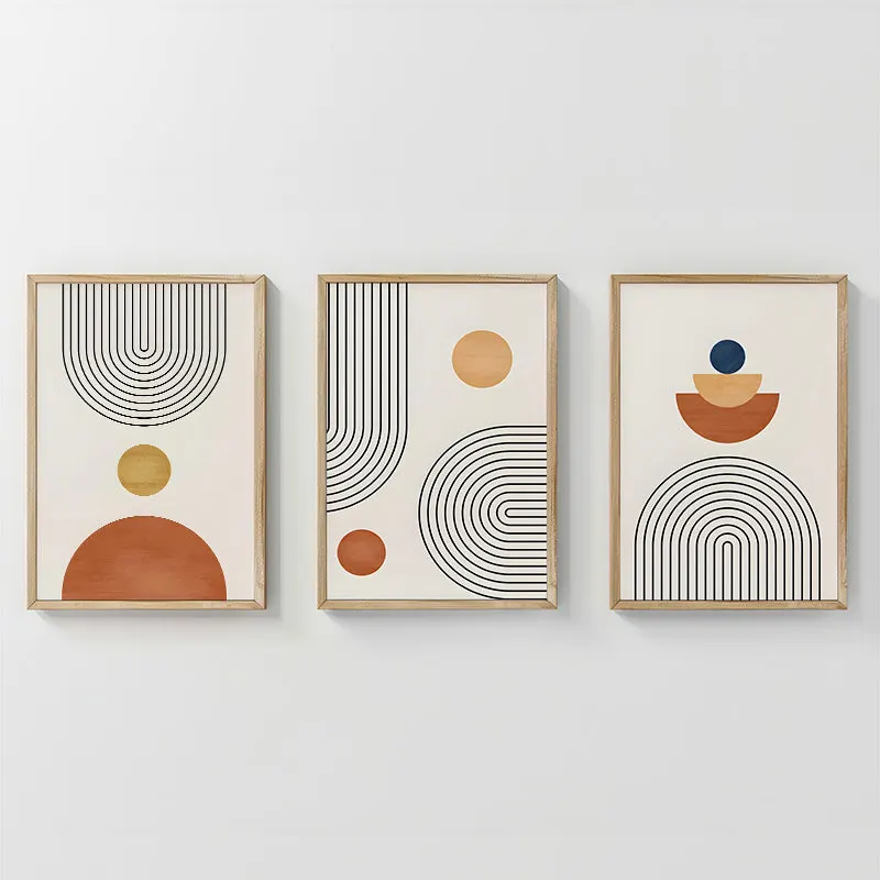 Tablou triptic Lenda, Cadru, Multicolor, 33x48 cm - Multicolor