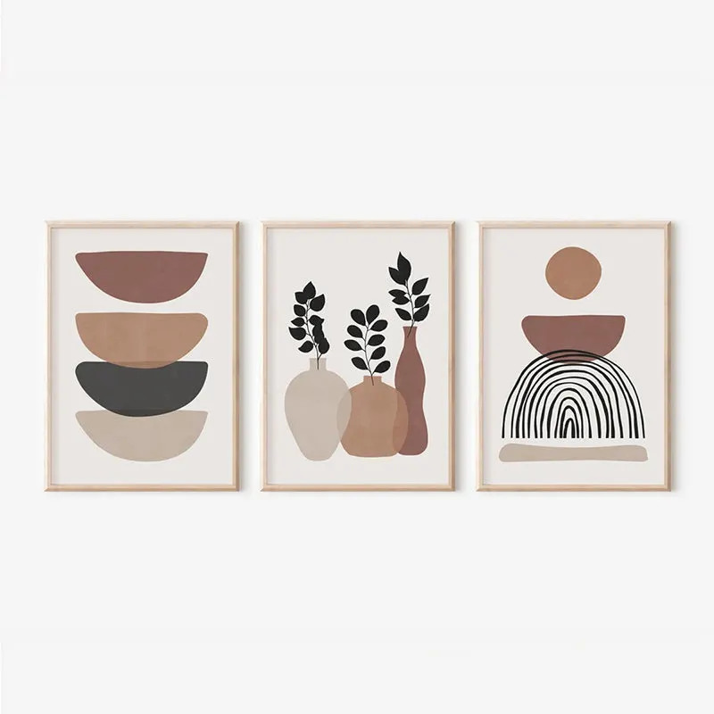 Tablou triptic Yenia, Multicolor, 33x48 cm - Multicolor