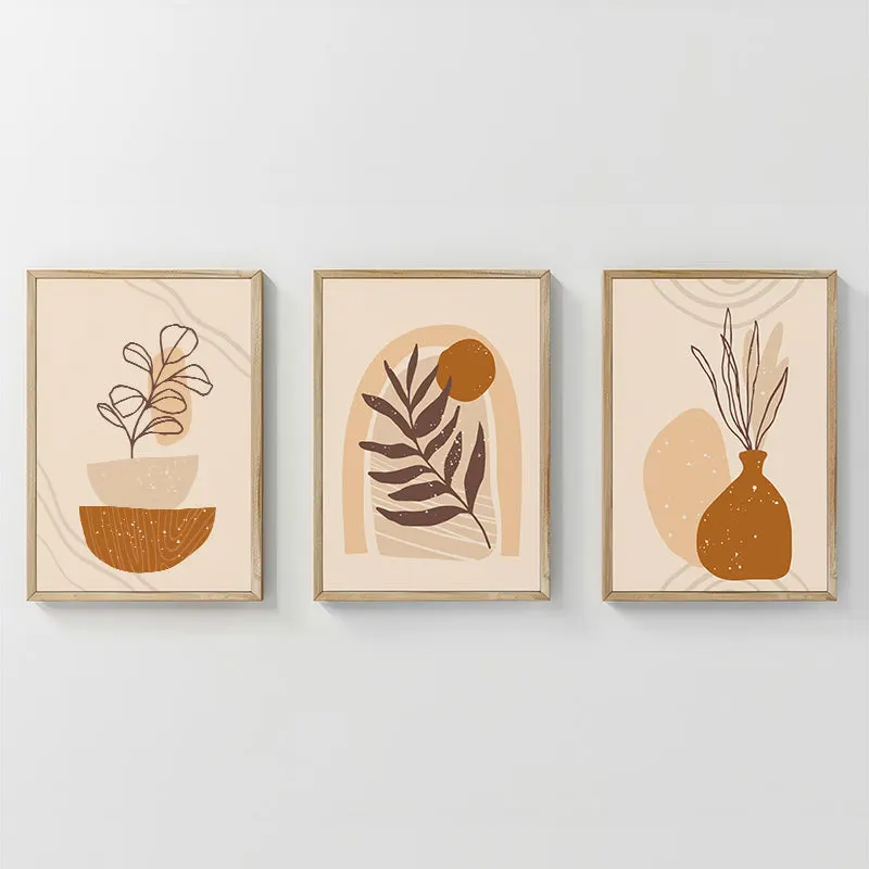 Tablou triptic Zephy, Cu ramă, Multicolor, 33x48 cm - Multicolor
