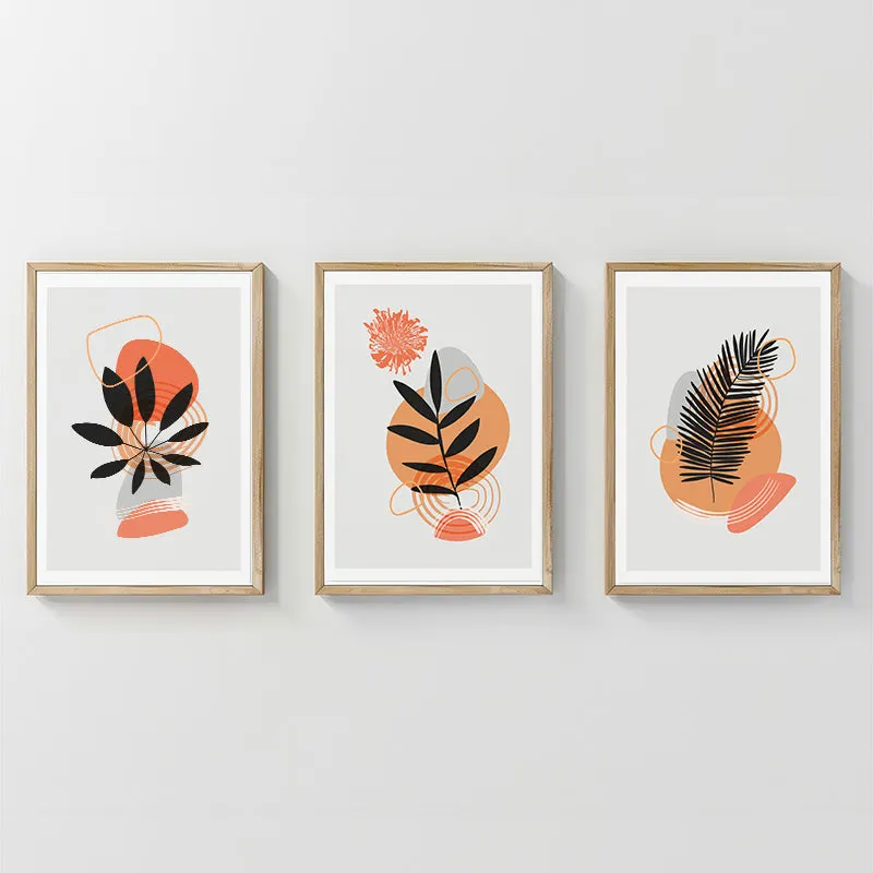 Tablou triptic Virel, Pânză și Cadru, Multicolor, 33x48 cm - Multicolor