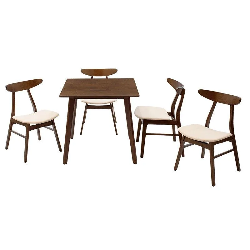 Set de Masa Benson - Orlean 5 piese 80x80x75cm - Nuc