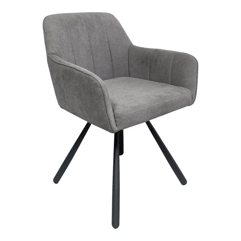 Scaun Kinuz, Stofa, 55x60x86 cm - Gri