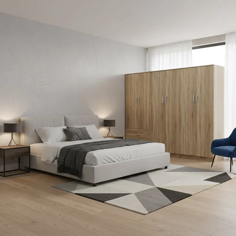 Dulap Athos I cu 6 usi, 240x42x180 cm - Stejar