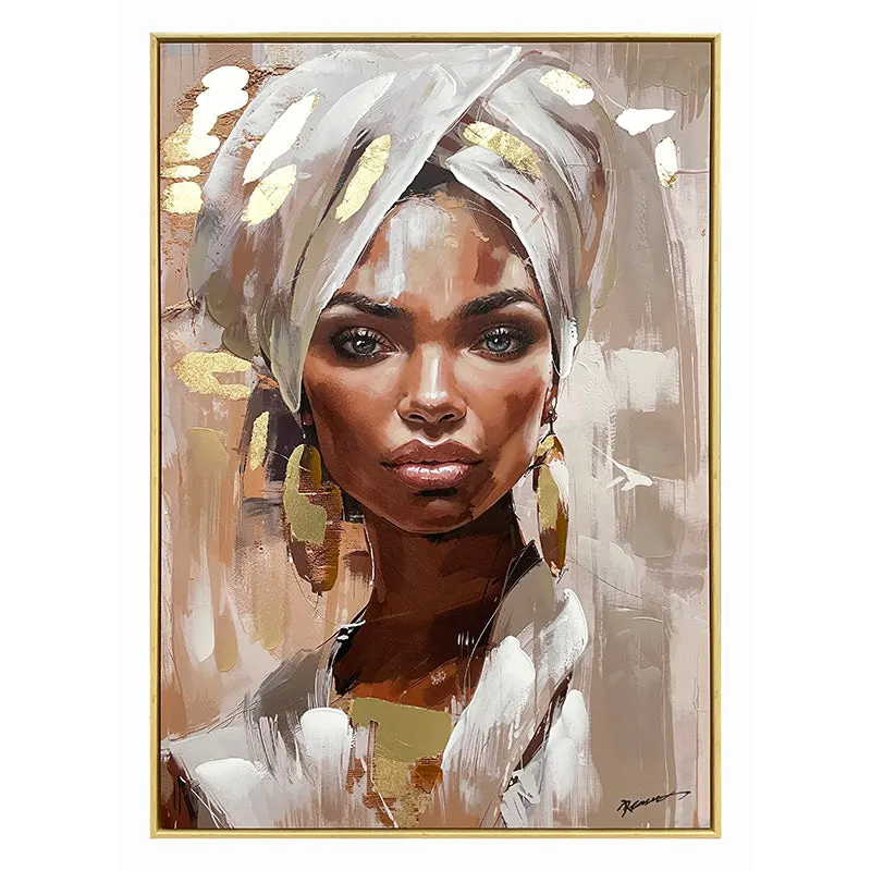 Tablou pictat pe pânza Gazel I, Pânza, Multicolor, 70x100 cm - Multicolor