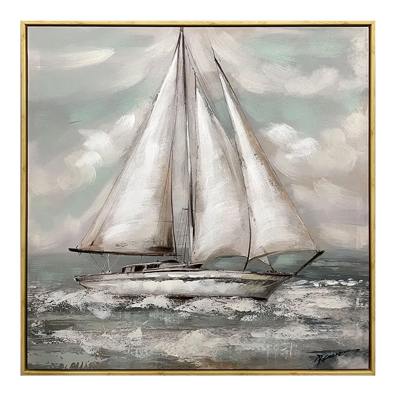 Tablou pe pânza cu rama Siedo I, Pânza, Multicolor, 70x70 cm - Multicolor