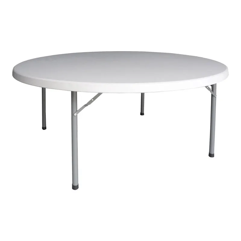 Masa pliabila catering cu functie de valiza, plastic, Alb, 180x74 cm - Alb