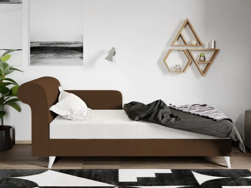 Divan / Pat o persoana tapitat Maro Round Fix — imaginea 3