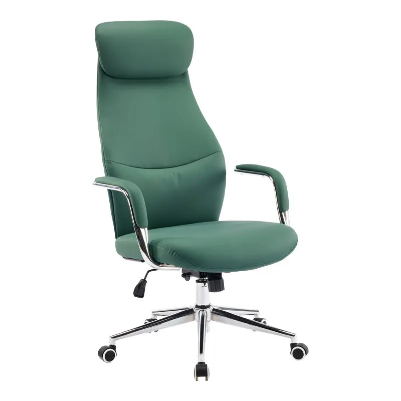 Scaun de birou managerial Ferka, piele PU, 64x71x128 cm - Verde