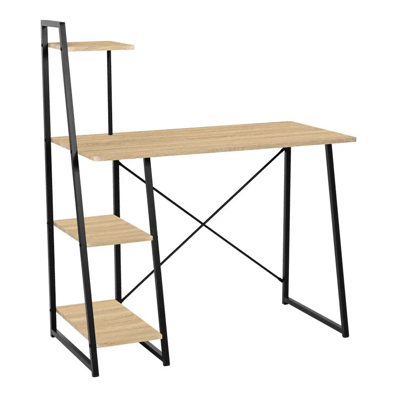 Birou cu rafturi Deckstor, metal și Lemn, Stejar, 102x50x117 cm - Stejar
