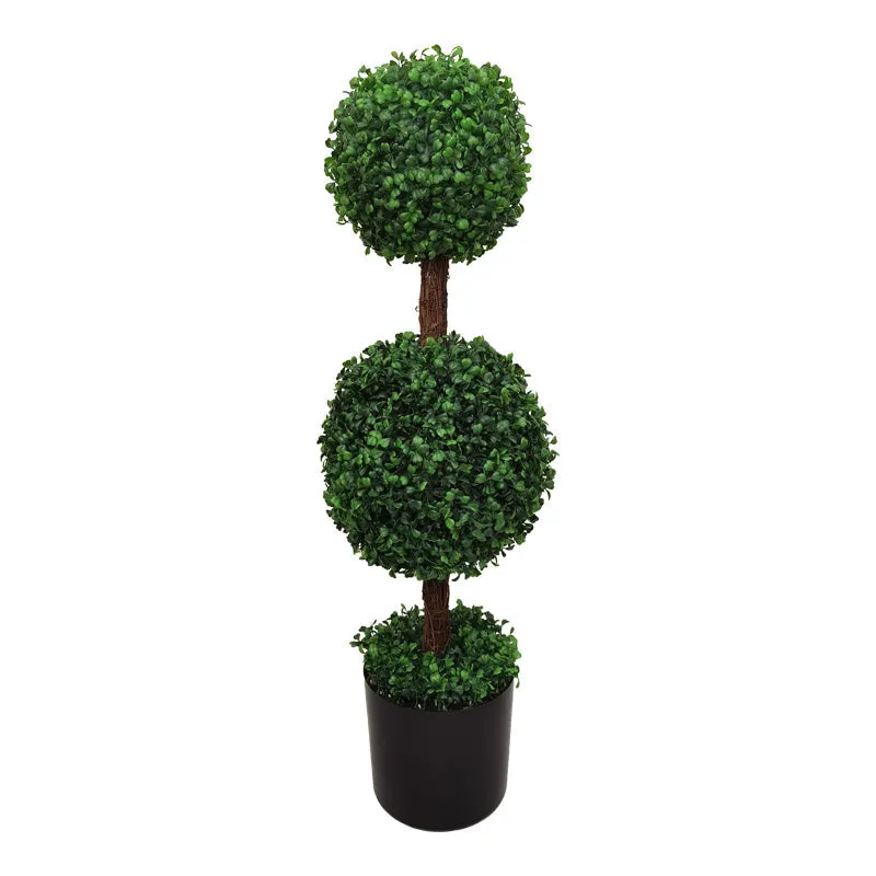 Planta decorativa în ghiveci verde Bolla II, 28x90 cm - Negru