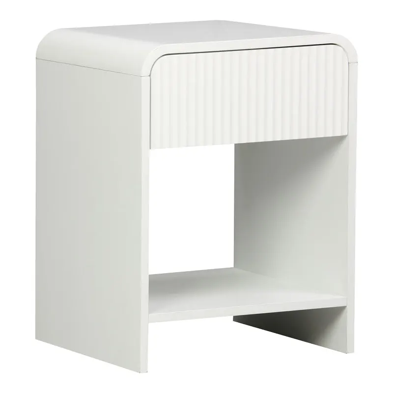 Noptiera cu functie de depozitare Lemperto, Alb, 40x40x53 cm - Alb