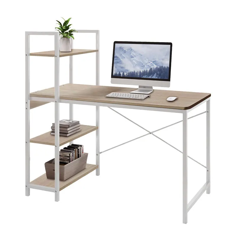 Birou Bencour cu biblioteca, 90x40x110 cm - Stejar-Alb