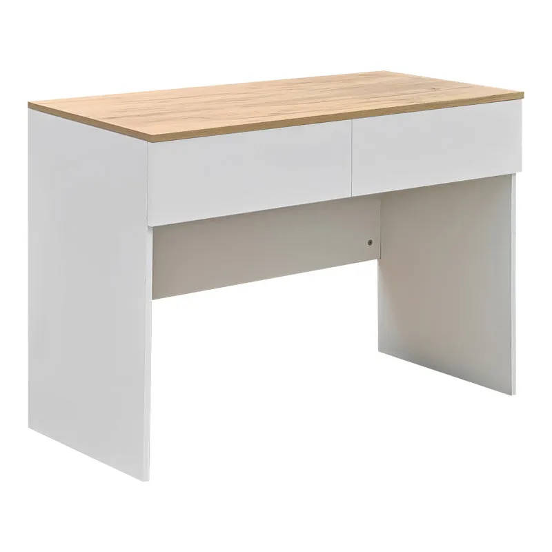 Birou de studiu cu sertare Beleton, Stejar-Alb, 100x50x75 cm - Stejar