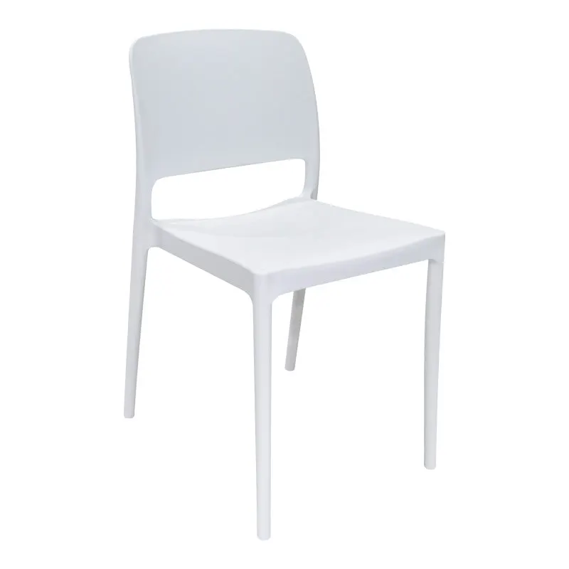 Scaun Fenxy, polipropilena, Alb - Negru, 38x42x77 cm - Alb