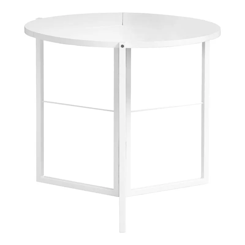 Masa Talen, Alb, D80x74 cm - Alb