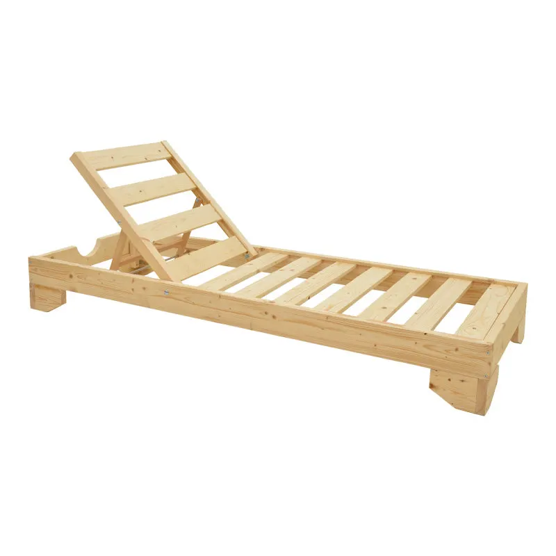 Sezlong Fendy, Lemn de brad, 72x200x24 cm - Natur