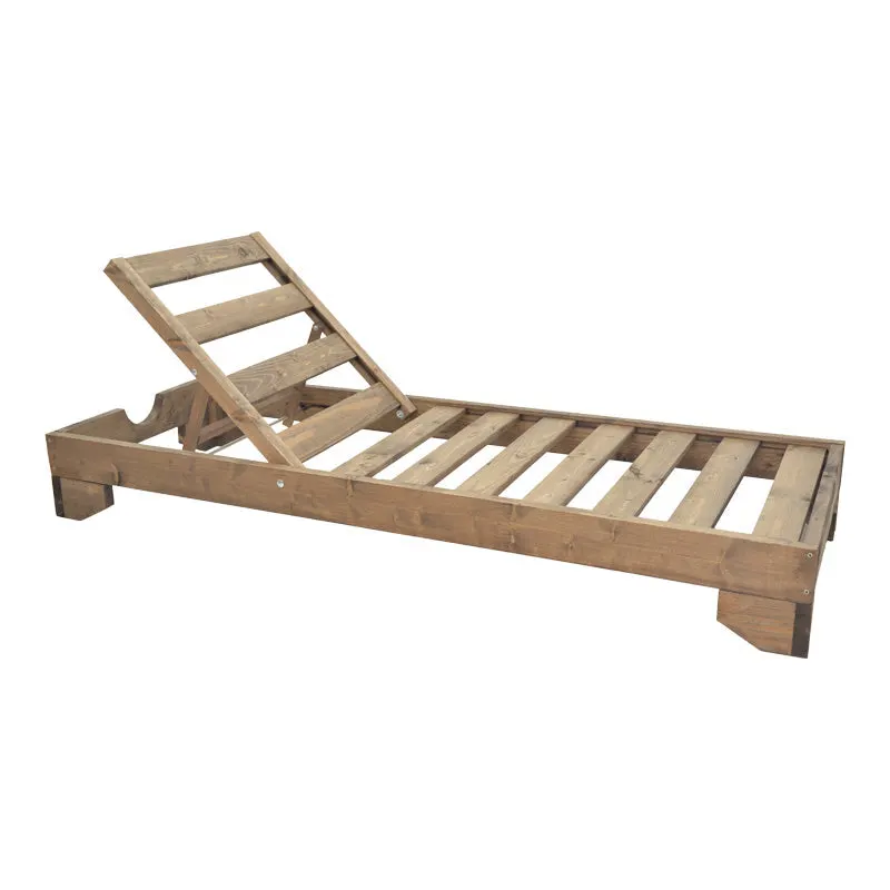 Sezlong Fendy, Lemn de brad, 72x200x24 cm - Nuc