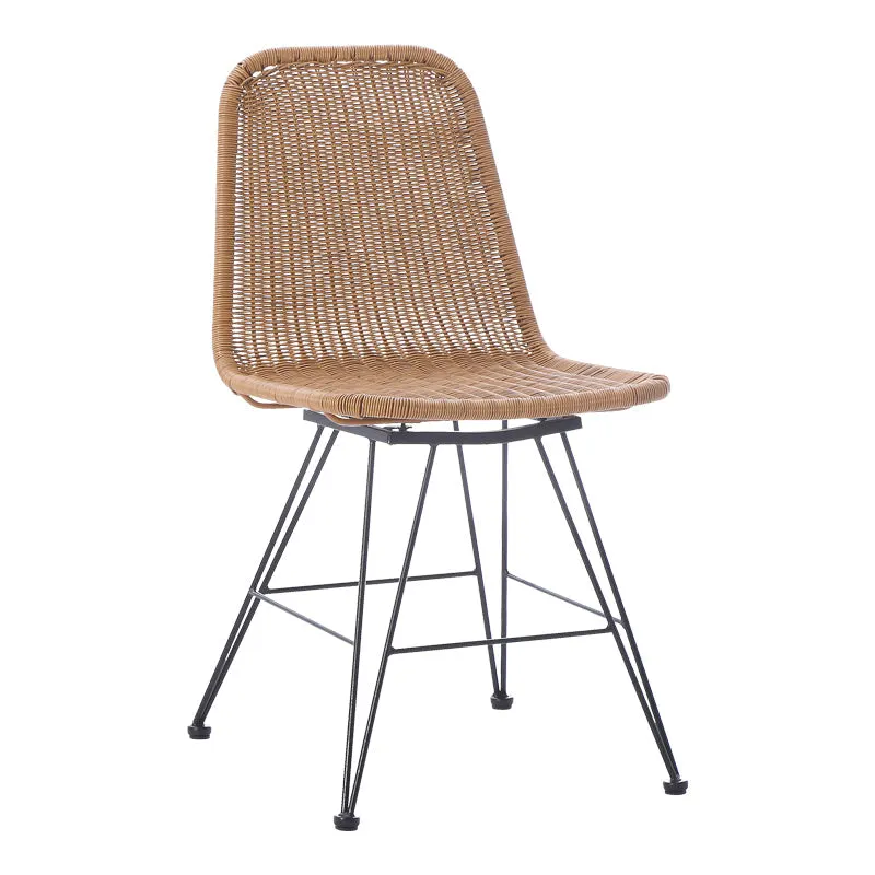 Scaun din ratan Pamela pe rattan, Natural, 44x58x82 cm - Natur